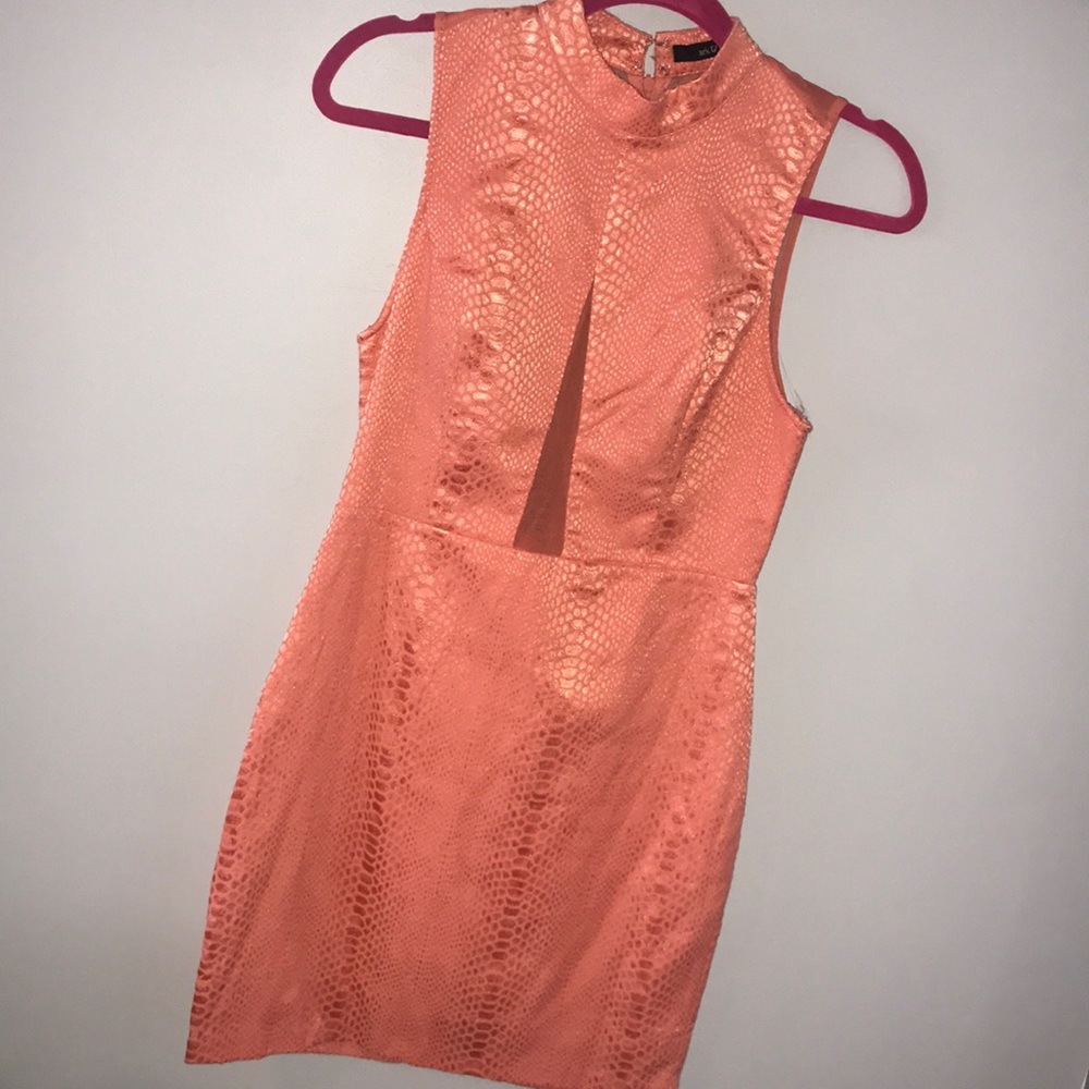 Coral Snakeskin Dress by Ark & Co.